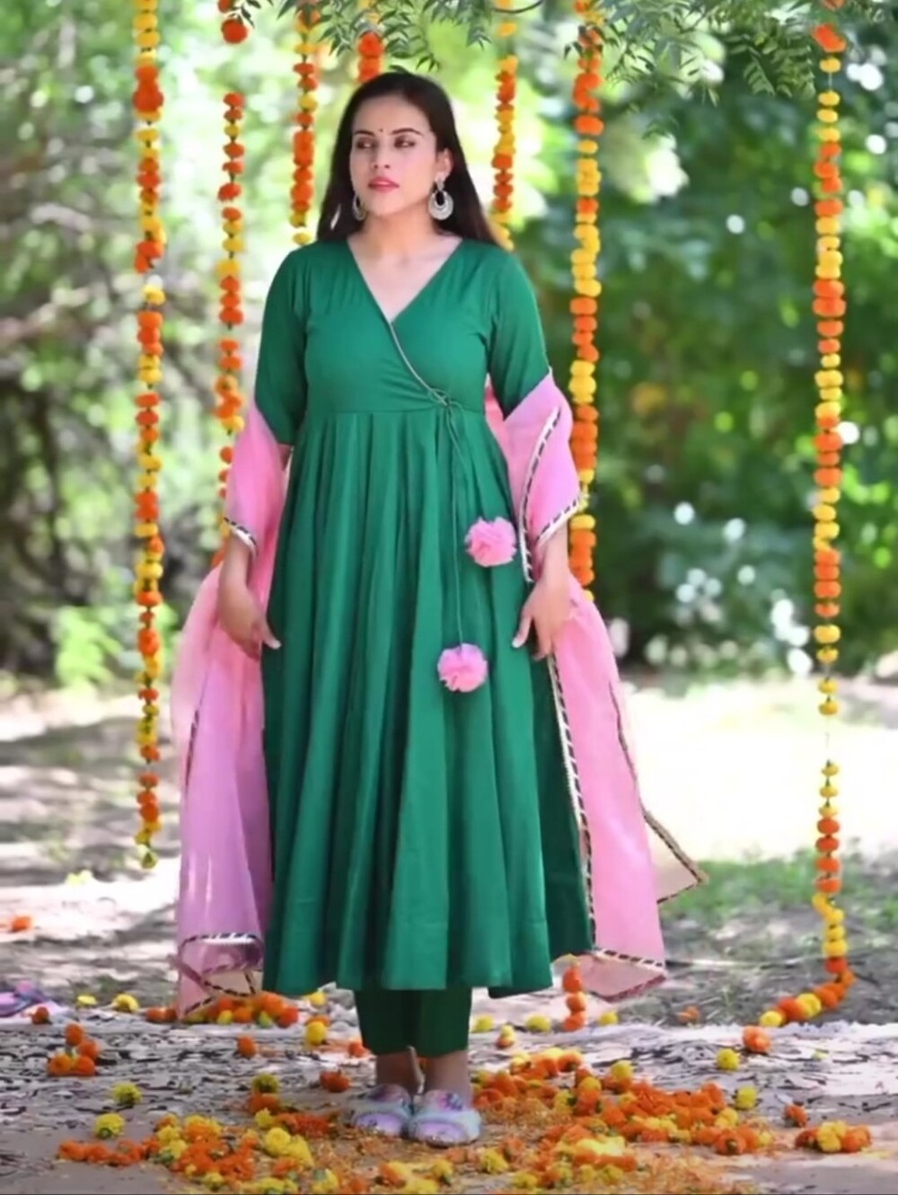 Indian pakistani anarkali kameez with dupatta